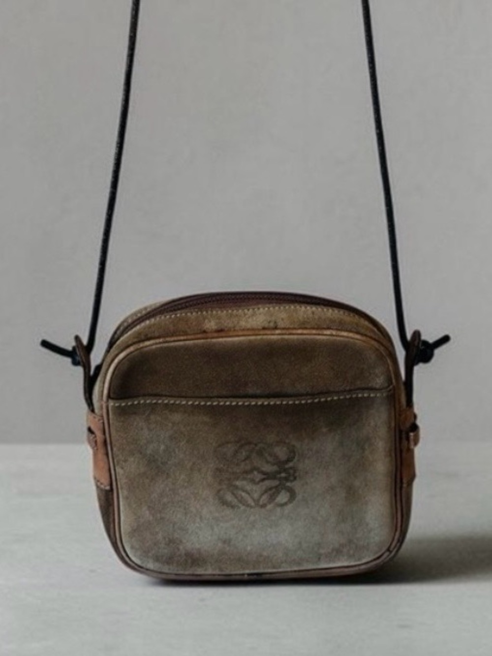 Loewe VTG anagram suede crossbody &/or belt bag RARE